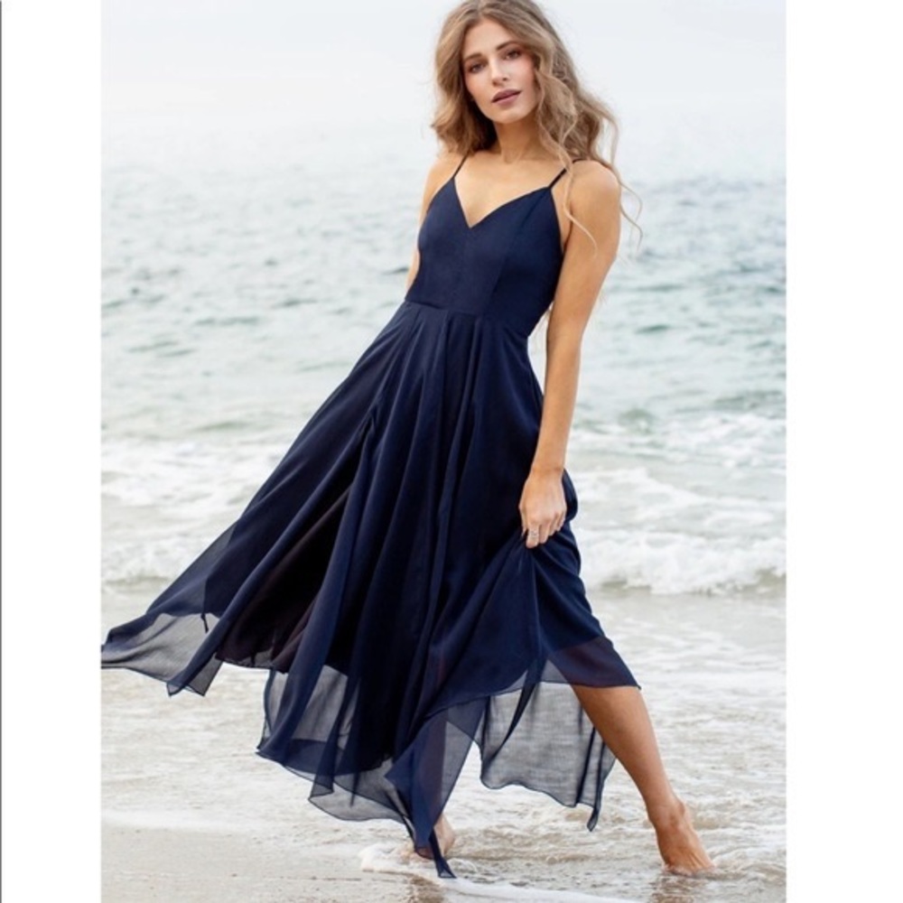 Joyfolie Athena Dress in Navy